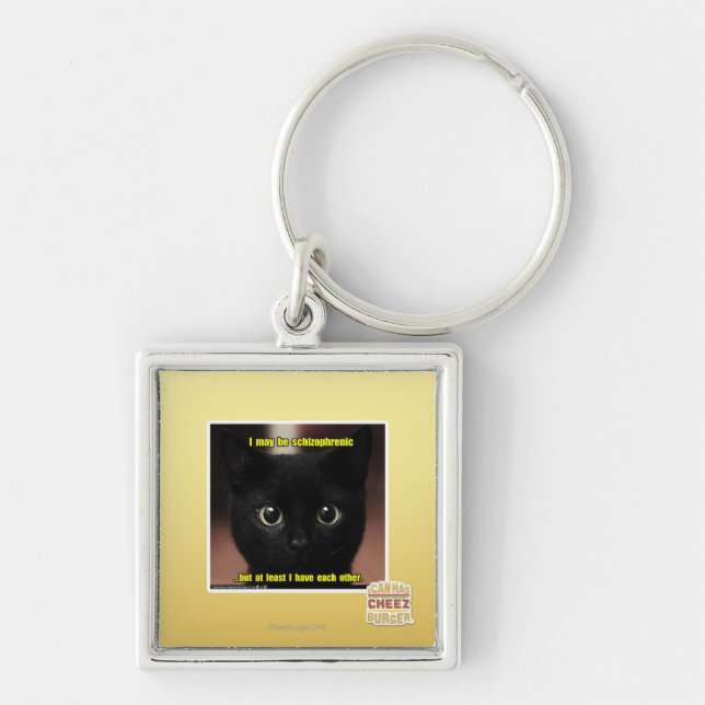 I may be schizophrenic key ring (Front)