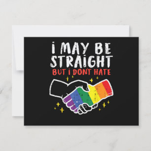I May Be Straight But I Dont Hate Gay Pride Flag L Thank You Card