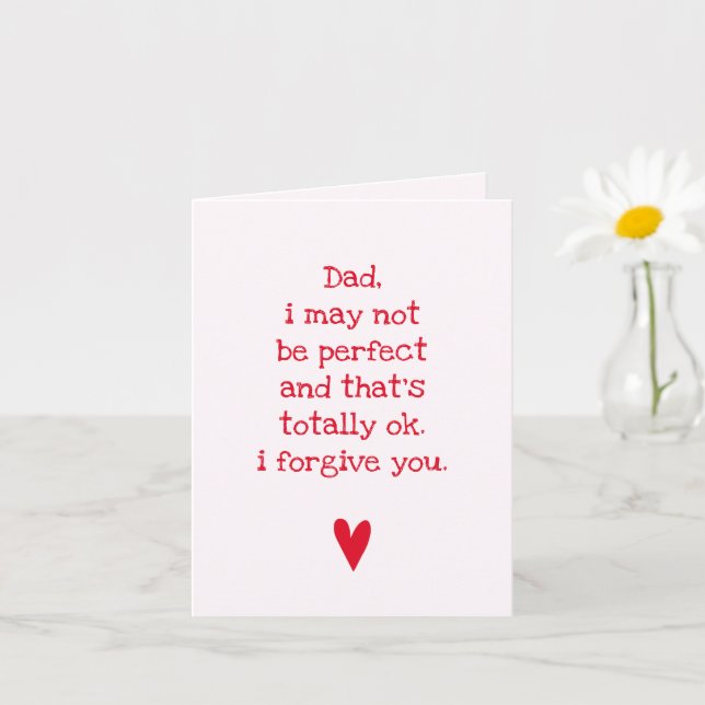 I may not be perfect...  Funny Quote Father's Day Card (Small Plant)