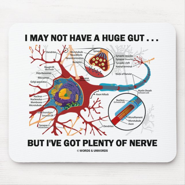 I May Not Have A Huge Gut But I've Got Nerve Mouse Pad (Front)