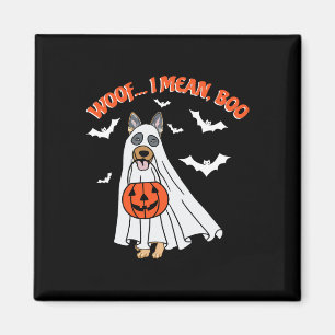 I Mean Boo Funny Ghost Dog Halloween Pumpkin  Magnet
