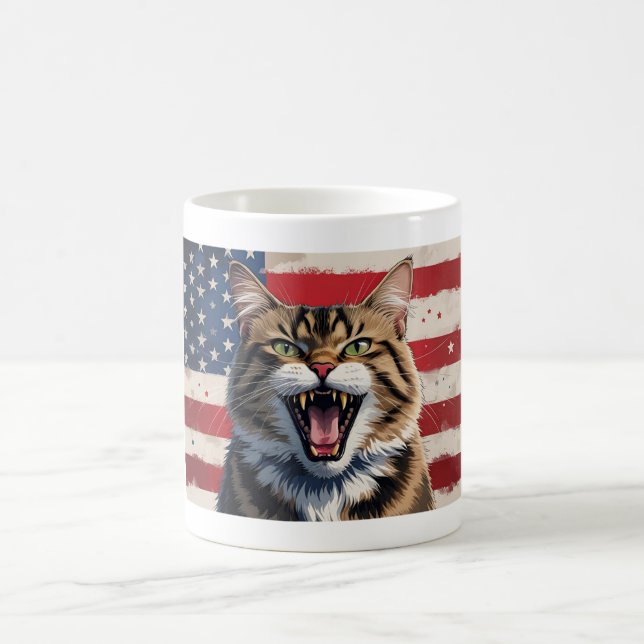 I Meow for Freedom – Patriotic Cat Mug (Center)