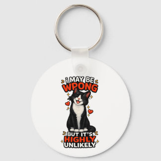 I Might Be Wrong But It's Highly Unlikely Funny Key Ring