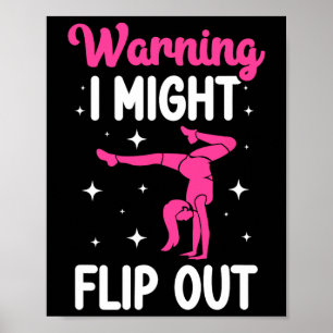 I Might Flip Out Cheerleader Cheerleading Cheer Poster