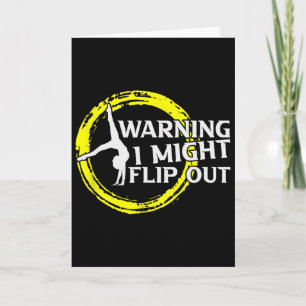 I Might Flip Out Funny Gymnast Cheerleading Gifts Card