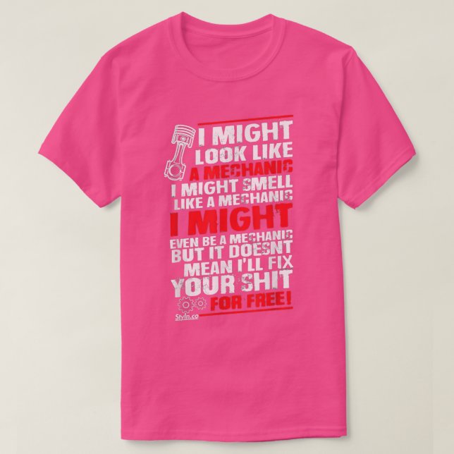 I MIGHT LOOK LIKE A MECHANIC JDM  T-Shirt (Design Front)