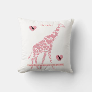 I Might Love You More Than Giraffes Design 2 Thro Cushion