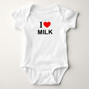 I ❤️ MILK I LOVE MILK I HEART MILK BABY BODYSUIT