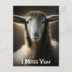 I Miss Ewe Cute Pun Postcard