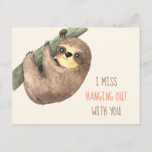 I miss hanging out with you postcard