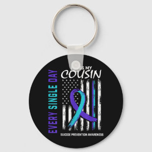 I Miss My Cousin Suicide Awareness Prevention Amer Key Ring