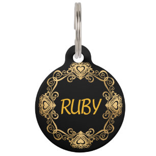 I Miss My Dad/Mom Dog Scroll Hearts Phone Number Pet Tag