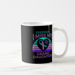 I Miss My Granddaughter Heart Suicide Awareness Gr Coffee Mug