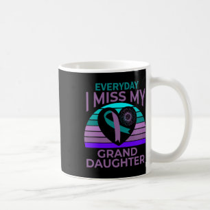 I Miss My Granddaughter Heart Suicide Awareness Gr Coffee Mug