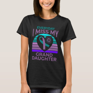 I Miss My Granddaughter Heart Suicide Awareness Gr T-Shirt