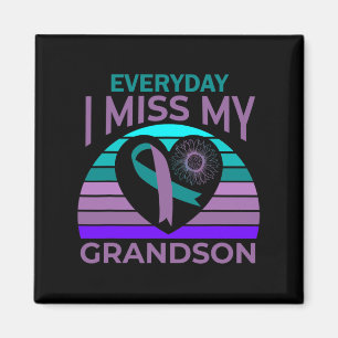 I Miss My Grandson Heart Suicide Awareness Grandma Magnet