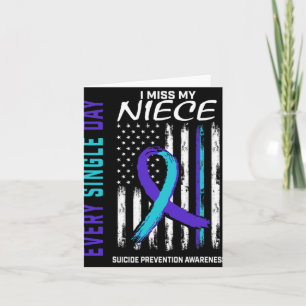 I Miss My Niece Suicide Awareness Prevention Ameri Card