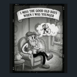 I Miss The Good Old Days When I Was Younger Poster<br><div class="desc">I Miss The Good Old Days When I Was Younger Poster - Nostalgic Retro Quote Wall Art Print for Vintage Aesthetic Room Decor and Memory Lovers. Add a touch of nostalgia to your space with this “I Miss The Good Old Days When I Was Younger” poster. Perfect for vintage aesthetic...</div>