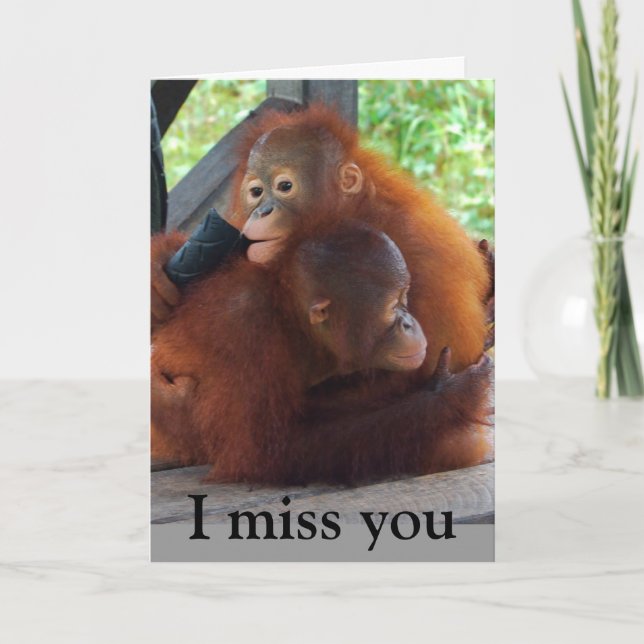 I Miss You and Your Hugs Card (Front)