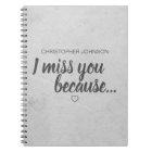 I miss you because... Grief Keepsake Journal
