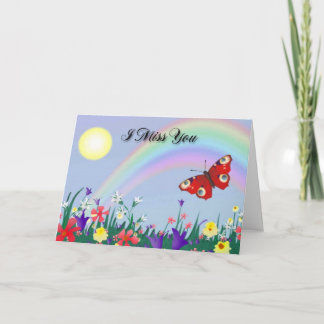 I Miss You (Butterfly) #2 Card