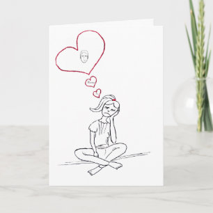 I miss you card