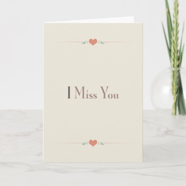 I Miss You Card (Front)