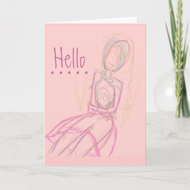 I miss you  card in pink (Front)