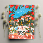 I Miss You Countryside Lunch for Two w Views Art Postcard<br><div class="desc">Customise this card by adding your own text to the front or back side by clicking "personalise" or "edit" above. Check my shop for more colours and designs or let me know if you'd like something custom. Thanks for shopping with me!</div>