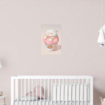 I Miss You: Kawaii Sleeping Cat Cupcake Art