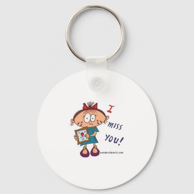 i miss you keychain (Front)