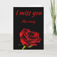 I miss you like crazy romantic red rose