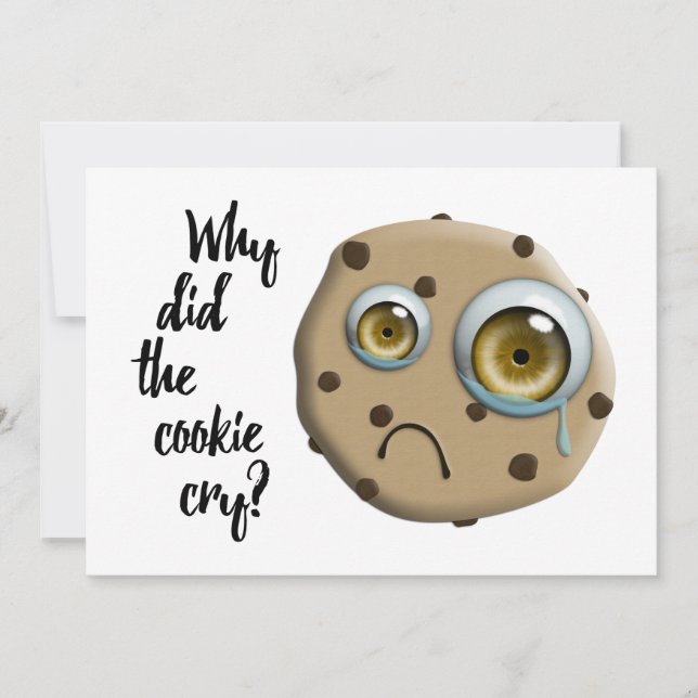 I MISS YOU mum cookie joke Invitation (Front)