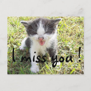 I miss you postcard