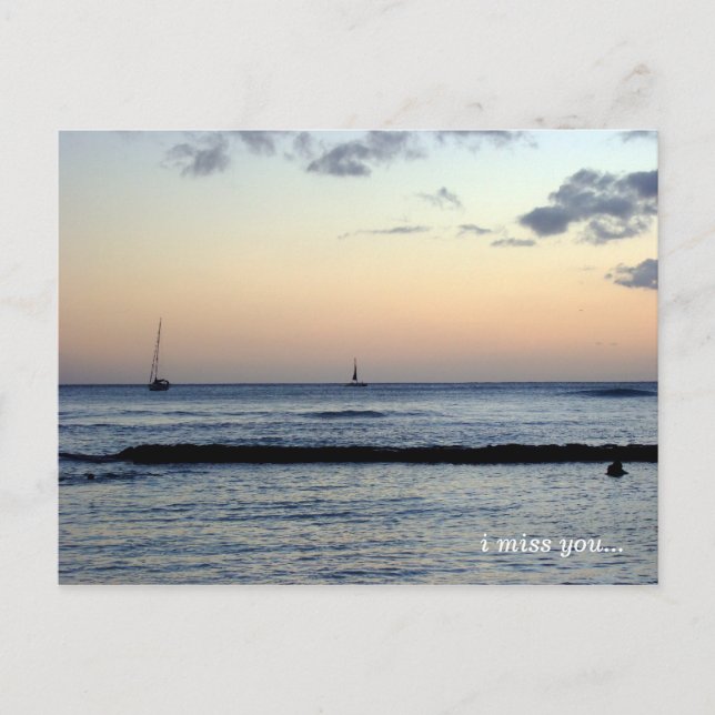 i miss you ... postcard (Front)