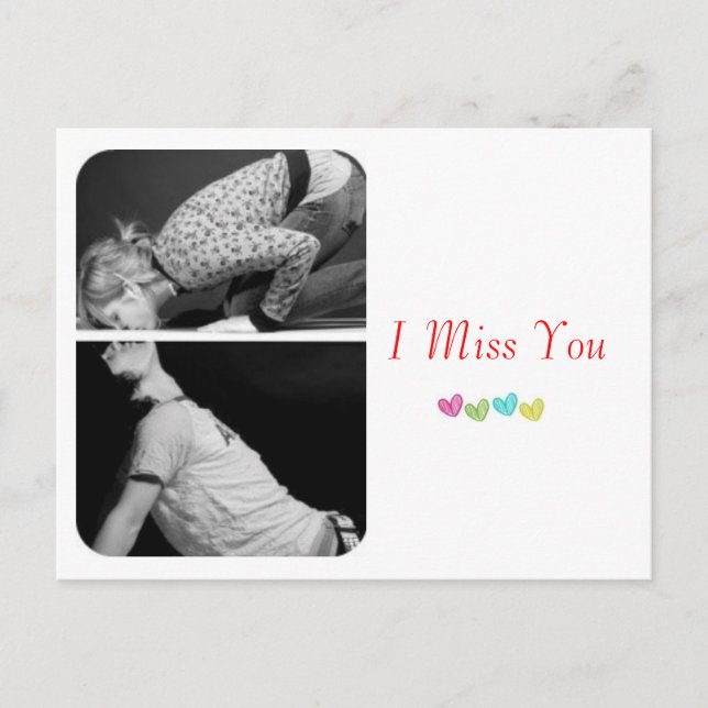 "I Miss You" postcard (Front)