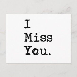 I Miss You. Postcard
