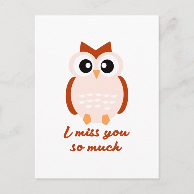 I miss you so much postcard (Front)