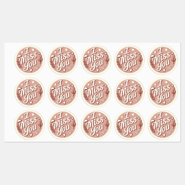 I Miss You Stickers Sheet (Sheet)