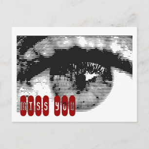 I Miss You Supercool PopArT Postcard