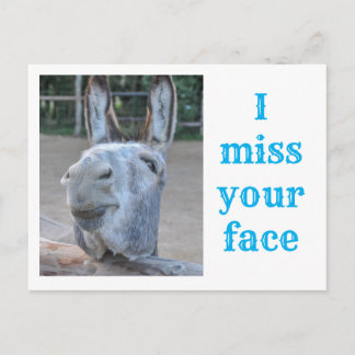 i miss your face postcard