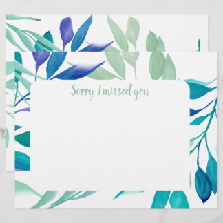 I missed you custom text letterhead