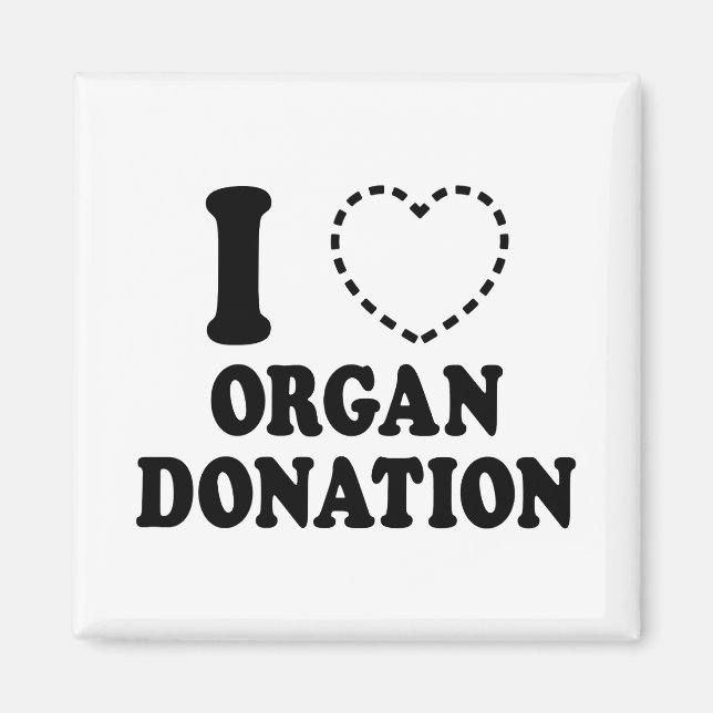 I {MISSING HEART} ORGAN DONATION MAGNET (Front)