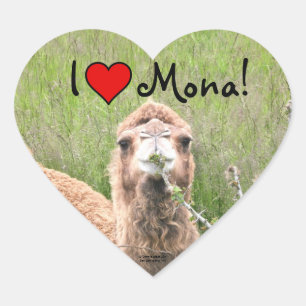 I ♥ Mona! Heart Sticker