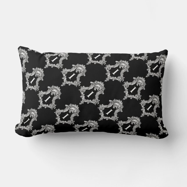 I Monogram Initial Throw Pillow (Front)