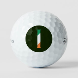 I Monogram overlaid on Irish Flag tmtp5 gbcnt Golf Balls