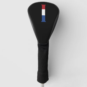 I Monogram overlaid on NLD Flag on bk dccnt Golf Head Cover