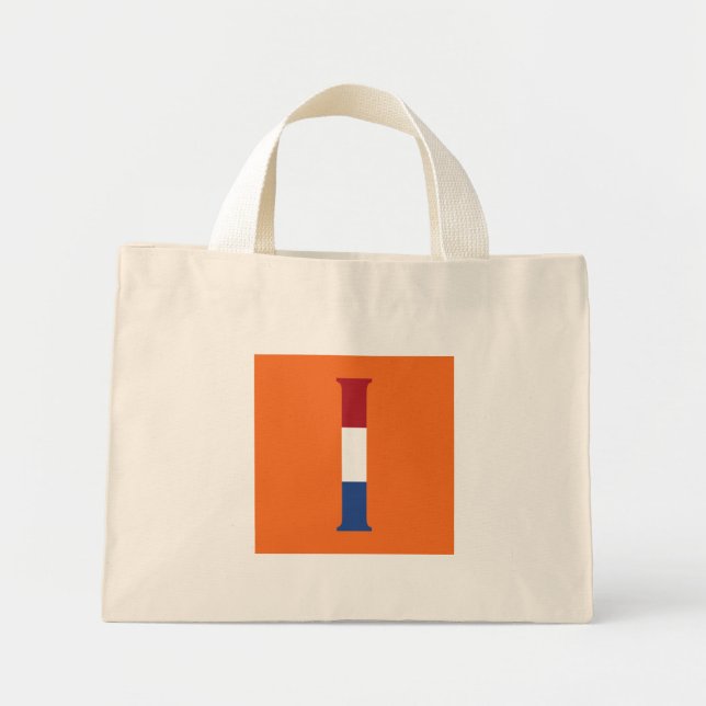 I Monogram overlaid on NLD Flag on or ttcnt Mini Tote Bag (Front)