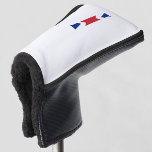 I Monogram overlaid on Union Jack Flag pccn Golf Head Cover