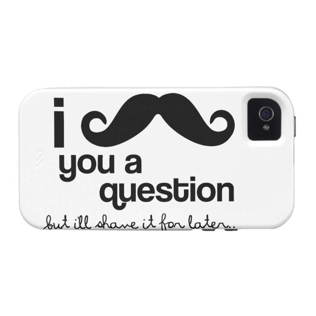 I Moustache You a Question - Case-Mate Case-Mate iPhone Case (Back Horizontal)
